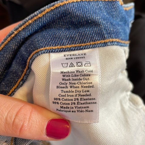 Everlane skinny ankle length blue jeans - Picture 3 of 6